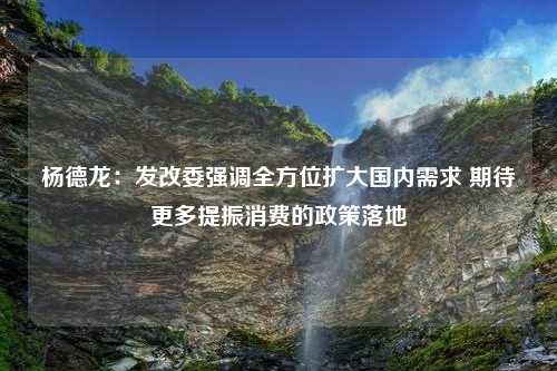 杨德龙：发改委强调全方位扩大国内需求 期待更多提振消费的政策落地